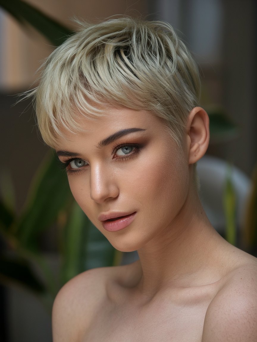 65. Asymmetrical Pixie Cut