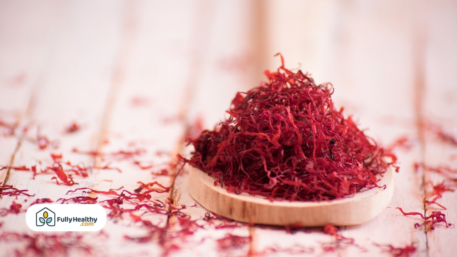 Close-up photo of vibrant red saffron threads