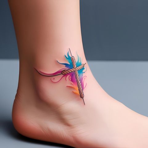 Rope Cross Tattoo