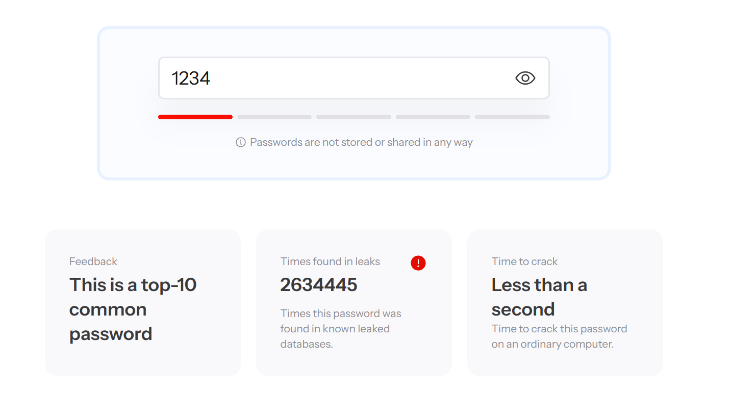 Internxt Password Checler