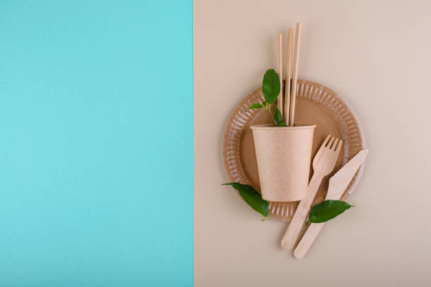 Tableware made from bamboo.