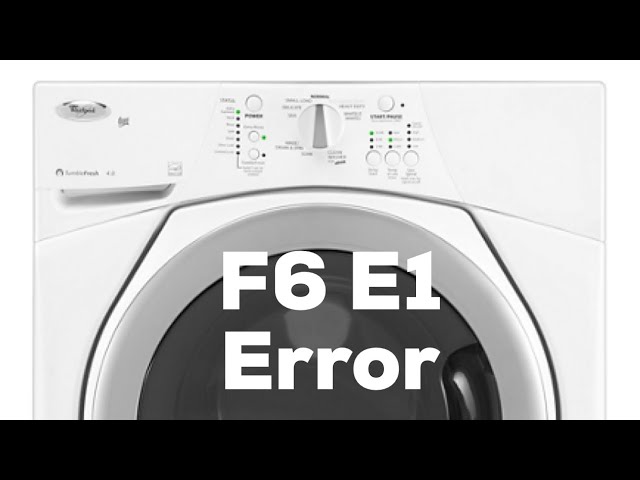 f6 e1 error code whirlpool dishwasher