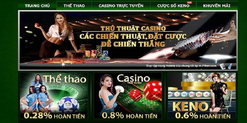 V9Bet cung cấp hệ thống game đa dạng