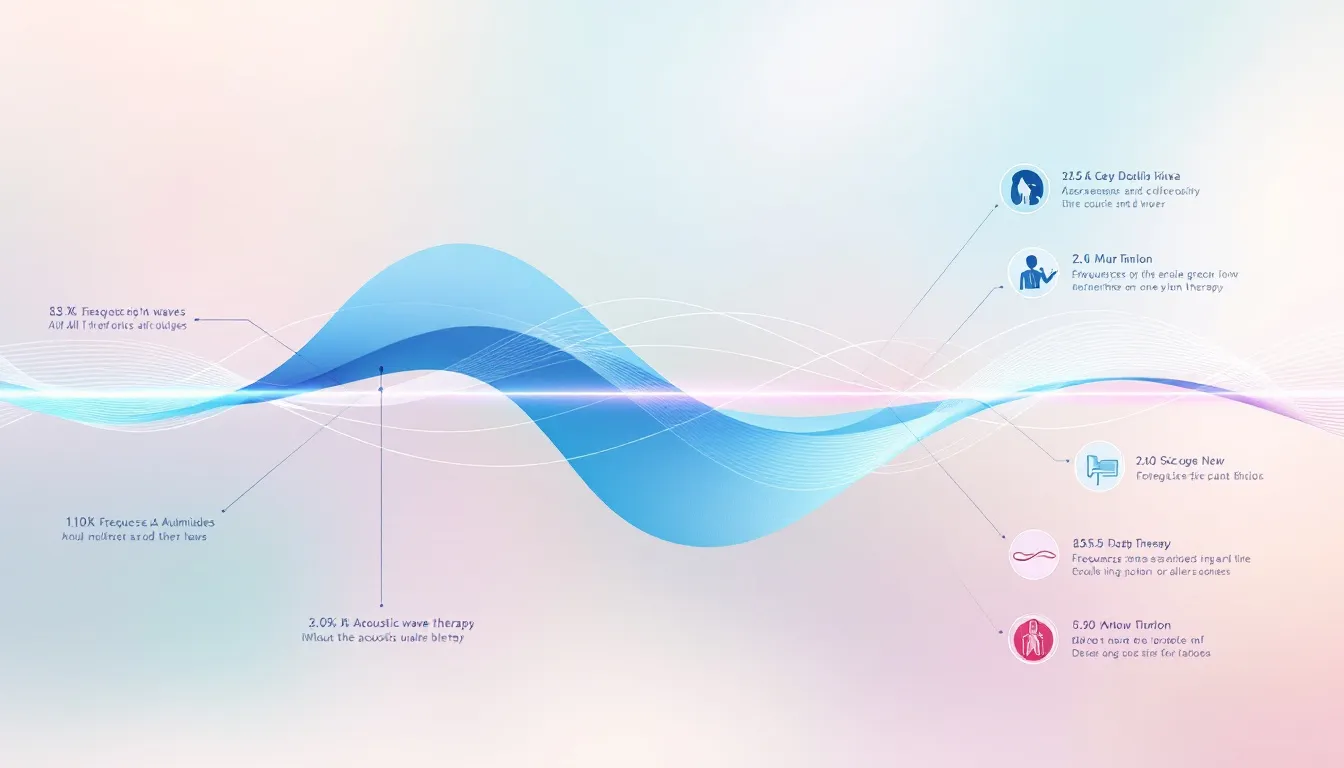 A diagram illustrating how acoustic wave therapy works.