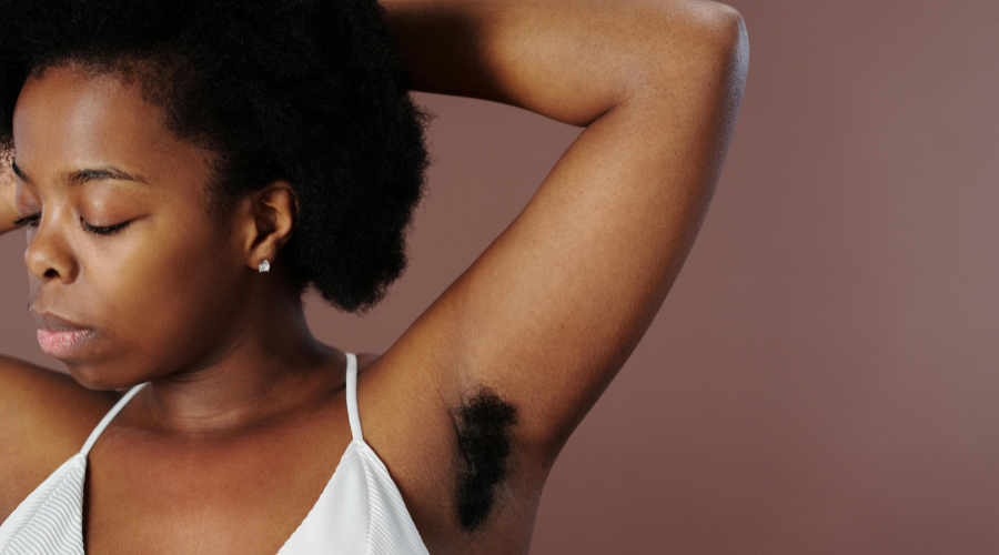 women with under arm hair