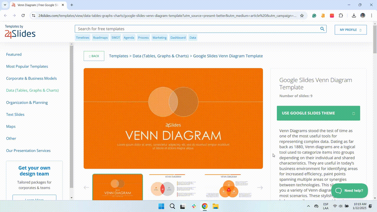 How to insert a Venn diagram in Google Slides