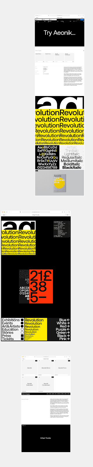 Image from the Modern Web Design for CoType Foundry’s Revamp  article on Abduzeedo