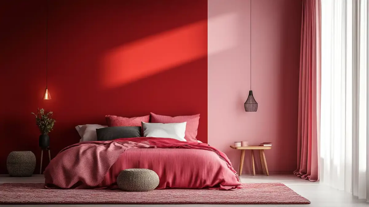 wall colour combination with pink