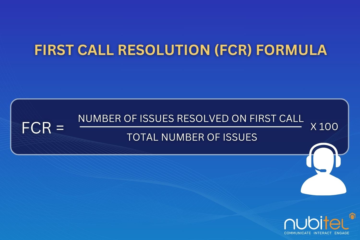 first call resolution formula for efficiency







