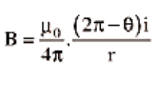 Three-quarter semi-circular current carrying arc , formula