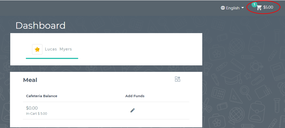 screen shot with meal balance 