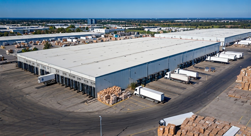 A busy warehouse complex in Melbourne.