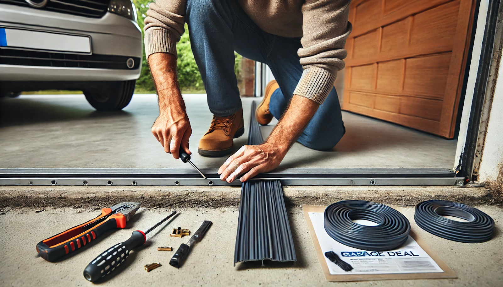 how to change garage door seal