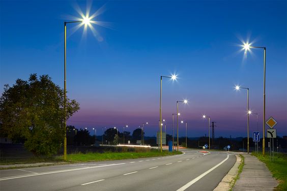 the image displays usage of high power solar street light