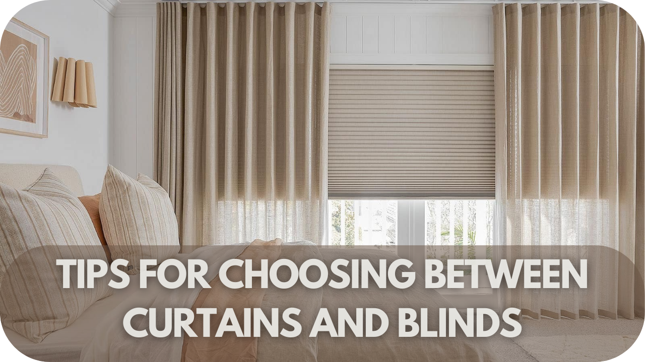 Expert tips for selecting between curtains and blinds.