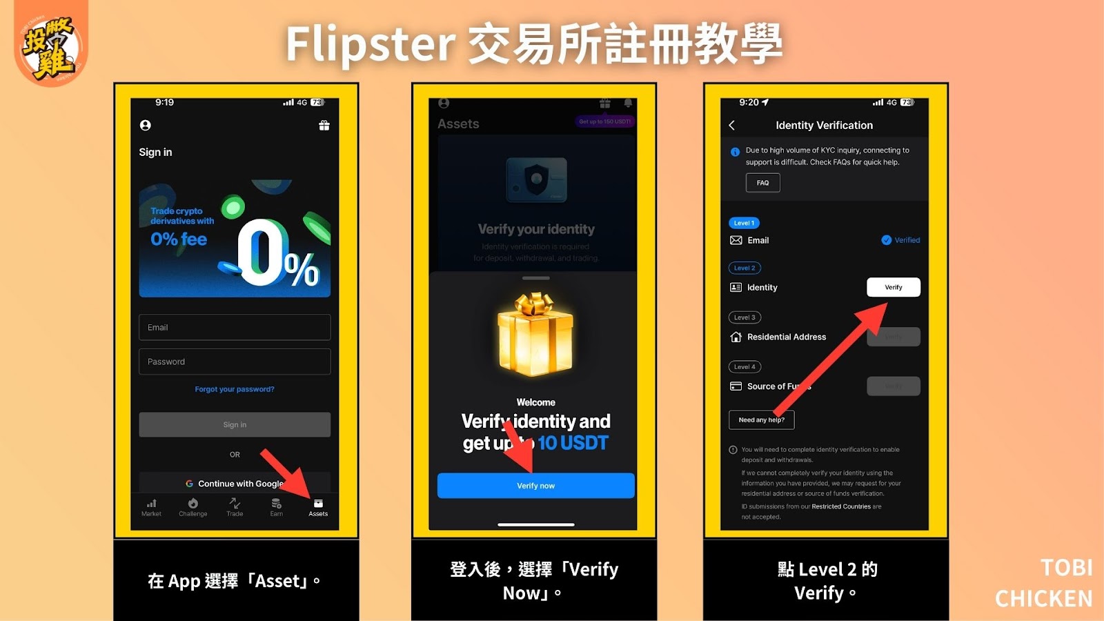 Flipster 交易所註冊教學：Flipster 註冊優惠 162 U 免費領、Flipster KYC 驗證步驟