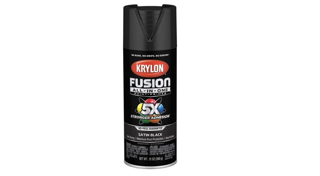 KRYLON Fusion Spray Paint can, a long-term solution for restoring Jeep fenders with resistance to fading and peeling.