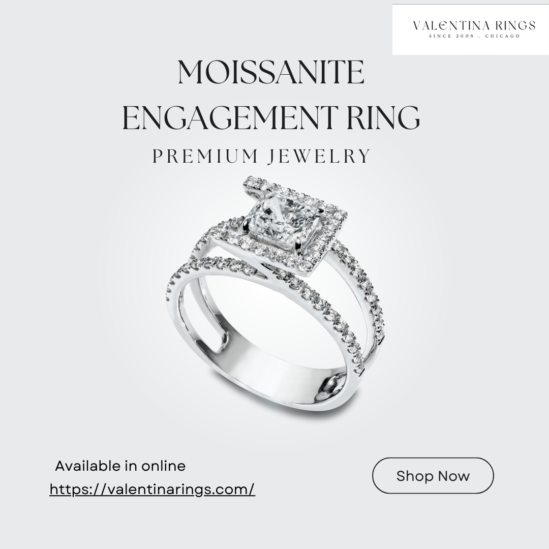 moissanite engagement ring