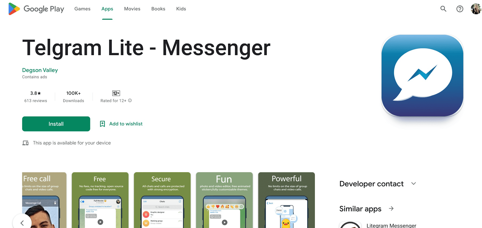 Telegram Lite Messenger