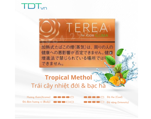 Khám phá hương vị nhiệt đới mát lạnh với Terea Tropical Menthol