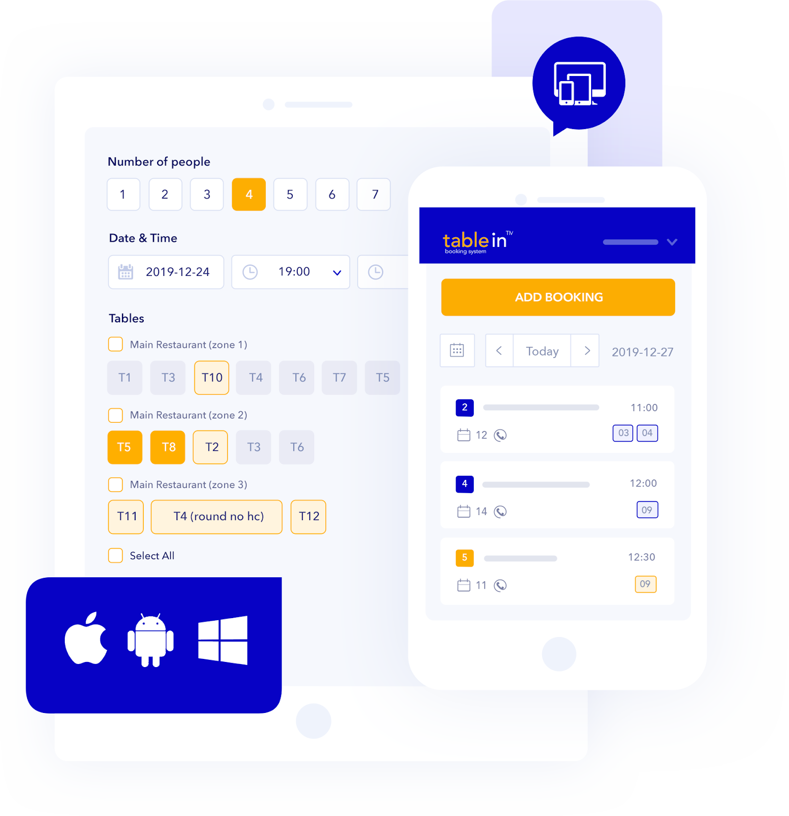 Tablein dashboard