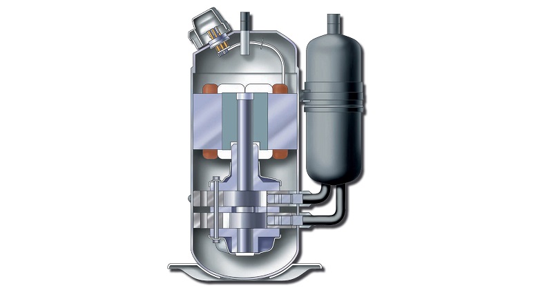 Dual rotor compressor technology Toshiba Daiseikai Super 9