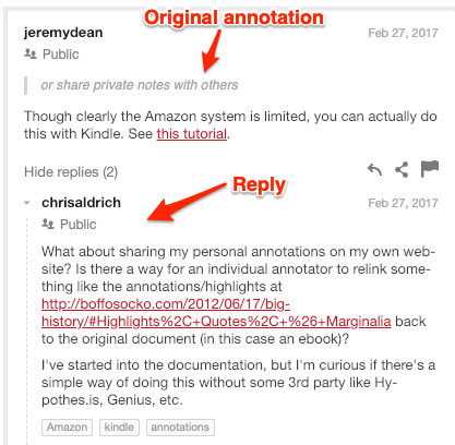 Replying to Annotations