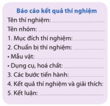 VI. THỰC HÀNH NHẬN BIẾT MỘT SỐ PHÂN TỬ SINH HỌC