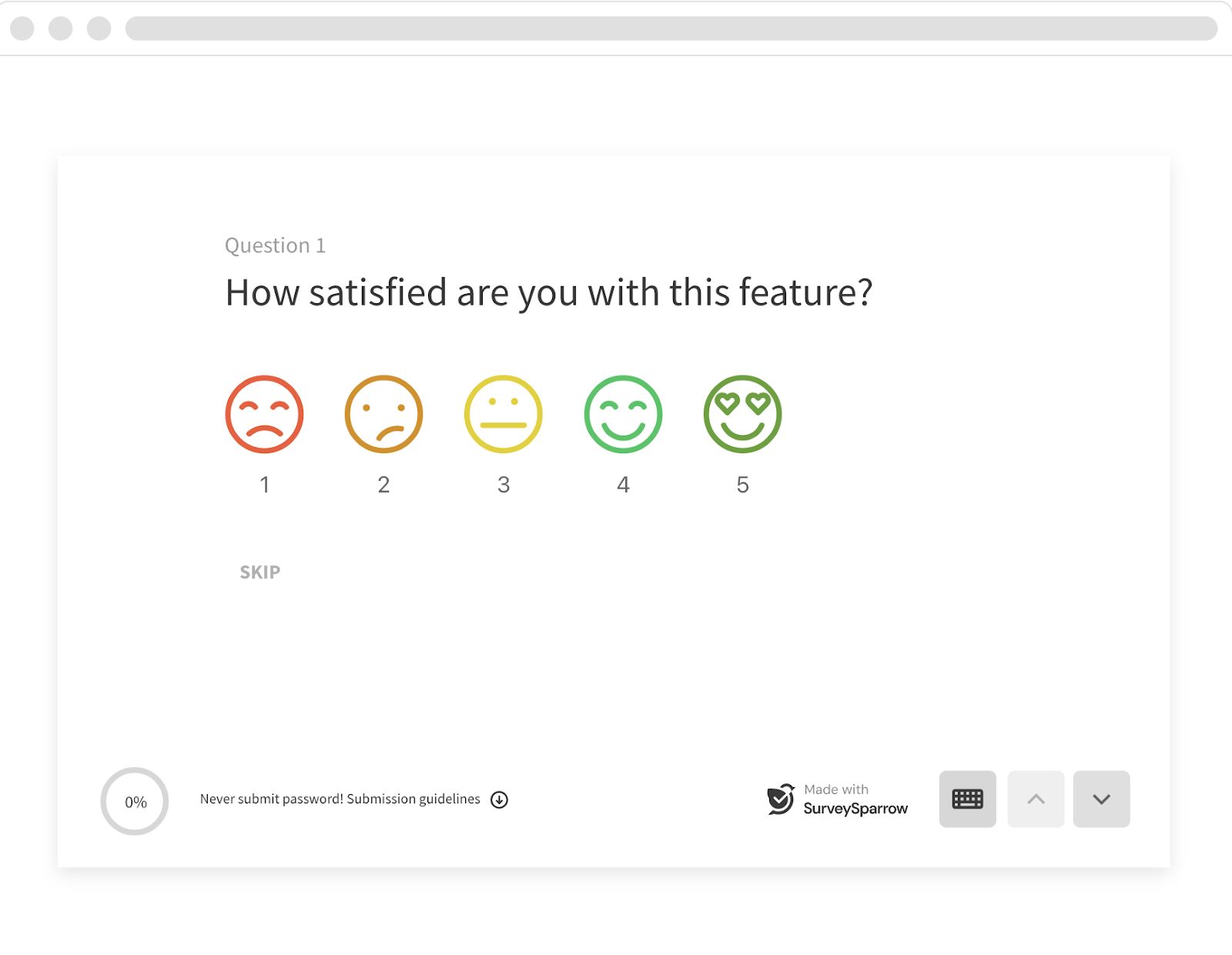 Embedded feedback widgets in Survey Sparrow