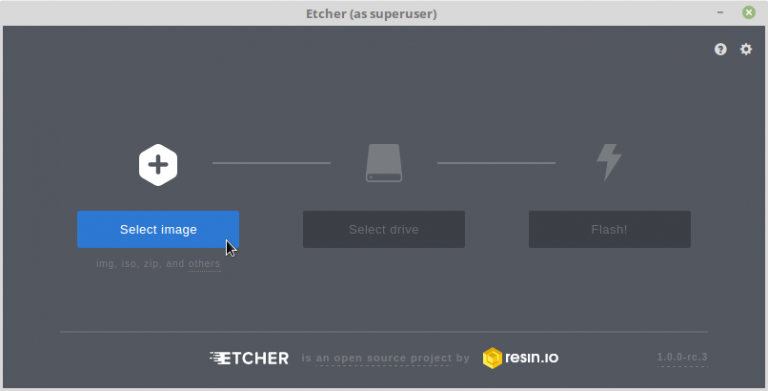 Para usuários do Linux: use Etcher para instalar o Linux Mint