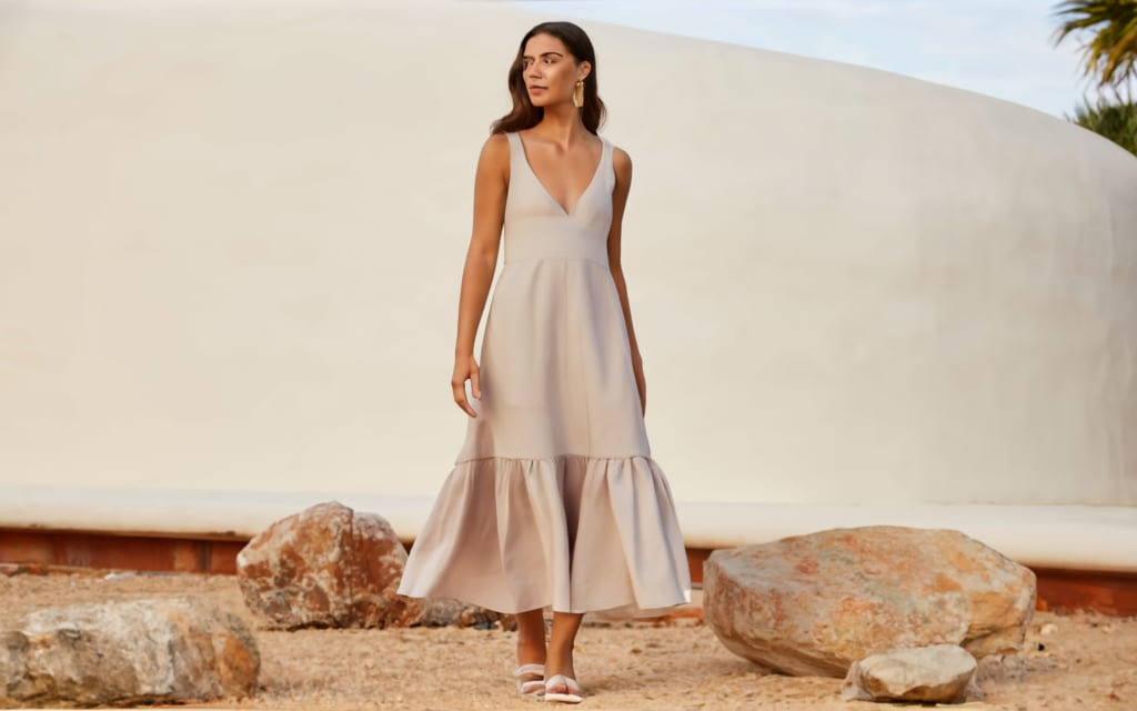 Chamika Linen Blend Dress