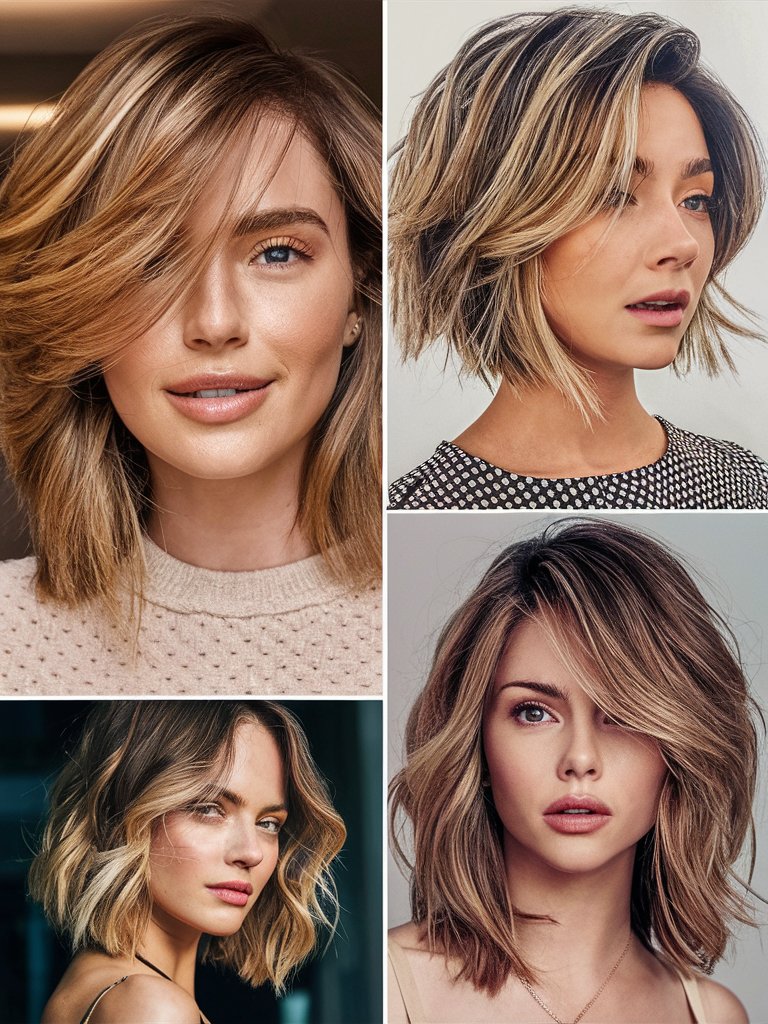 20. Choppy Layers with Sun-Kissed Highlights