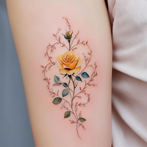 Yellow Rose Tattoo