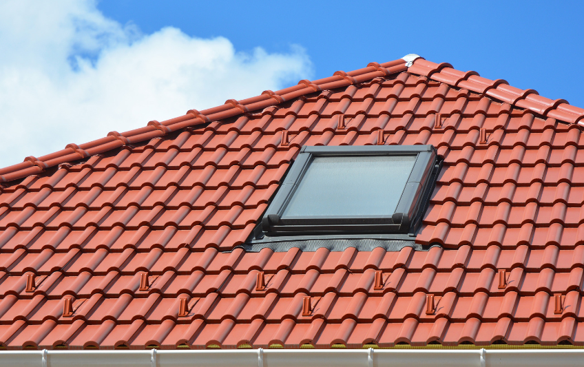 a roof with a window