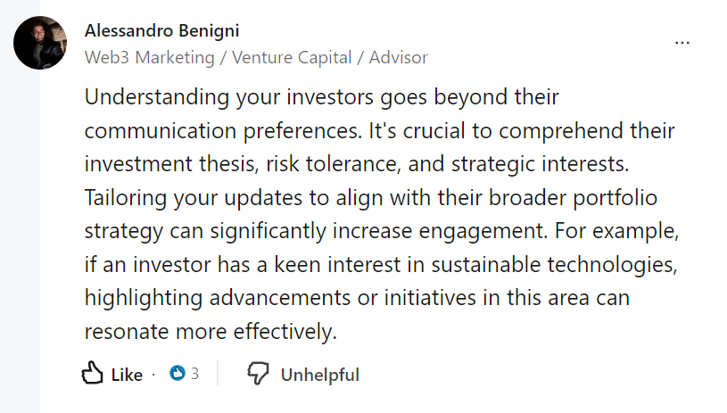 Understanding Your Investors