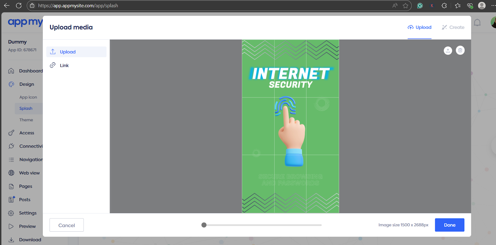 Customize the splash screen 