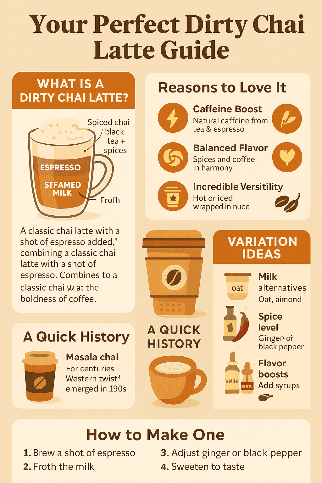 Your Perfect Dirty Chai Latte Guide (Infographics)