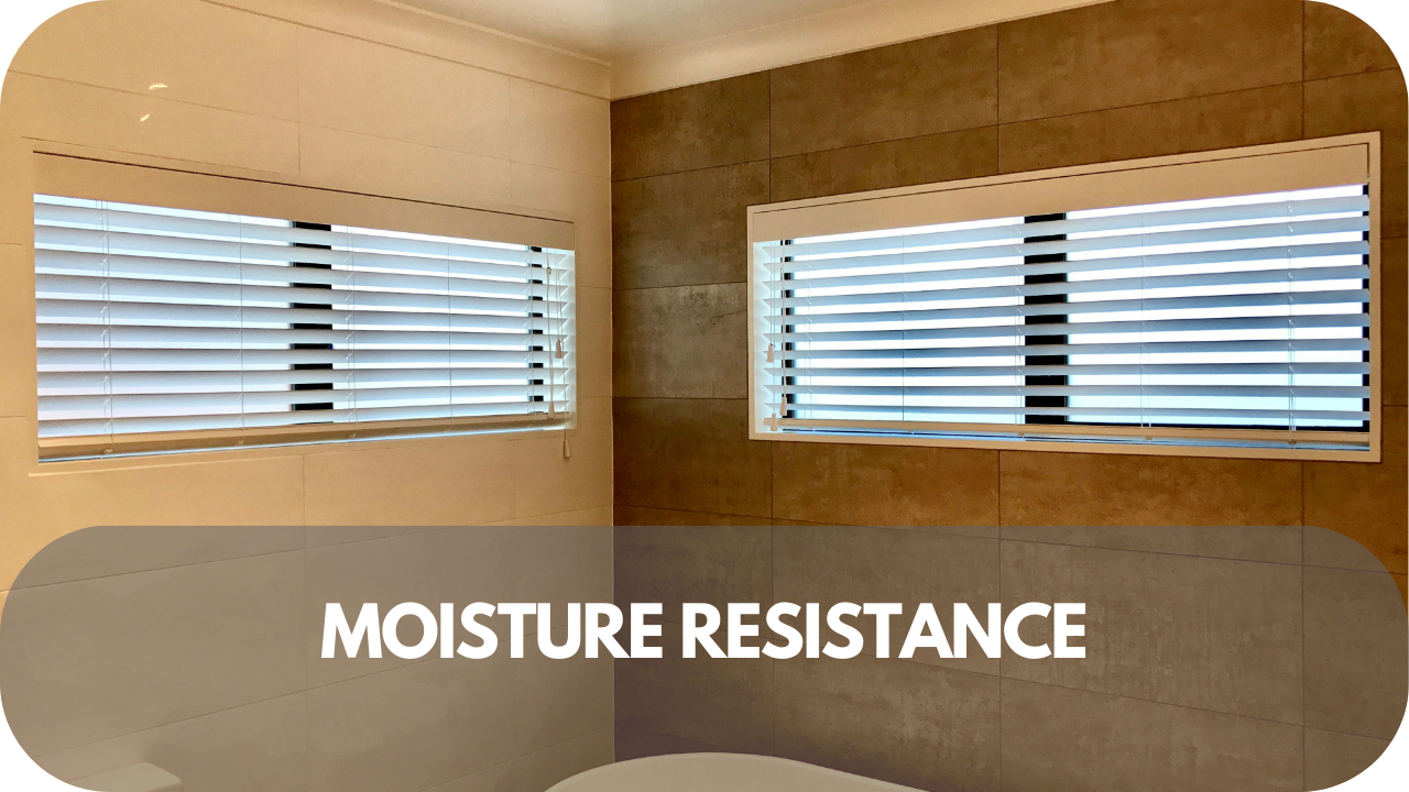 Moisture-resistant roller blinds ideal for bathrooms and kitchens.