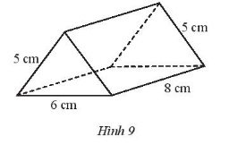 CHƯƠNG 3. HÌNH HỌC TRỰC QUAN CÁC HÌNH KHỐI TRONG THỰC TIỄNBÀI 3: HÌNH LĂNG TRỤ ĐỨNG TAM GIÁC -  HÌNH LĂNG TRỤ ĐỨNG TỨ GIÁC1. HÌNH LĂNG TRỤ ĐỨNG TAM GIÁC, HÌNH LĂNG TRỤ ĐỨNG TỨ GIÁC Bài 1: Hình nào sau đây có:a) các mặt bên là hình chữ nhật và hai đáy là hình tam giác?b) các mặt bên là hình chữ nhật và hai đáy là hình tứ giác? Đáp án chuẩn: a) hình cb) hình a và hình d.Thực hành 1: Quan sát hình lăng trụ đứng tam giác trong Hình 3.a) Hãy chỉ ra các mặt đáy và mặt bên của lăng trụ đứng tứ giác.b) Cạnh bên AE bằng cạnh nào? Đáp án chuẩn: a) Mặt đáy: ABCD, EFGH; Mặt bên: ABFE; ADHE; CDHG; BCGFb) BF; CG; DH.Vận dụng 1: Hộp kẹo socola (Hình 4a) được vẽ lại như hình 4b có dạng hình lăng trụ đứng. Hãy chỉ rõ mặt đáy, mặt bên, cạnh bên của hình lăng trụ đó. Đáp án chuẩn: Mặt đáy: ABC; MNPMặt bên: ABNM; BCPN; ACPM2. TẠO LẬP HÌNH LĂNG TRỤ ĐỨNG TAM GIÁC VÀ HÌNH LĂNG TRỤ ĐỨNG TAM GIÁCThực hành 2: Tạo lập hình lăng trụ đứng tam giác có kích thước ba cạnh đáy là 2 cm, 3 cm, 4 cm và chiều cao 3,5 cm theo hướng dẫn sau:Vẽ ba hình chữ nhật với kích thước như Hình 5a.Gấp các cạnh BN và CP sao cho cạnh AM trùng với A’M’, ta được hình lăng trụ đứng tam giác ABC.MNP (Hình 5b). Đáp án chuẩn: HS tự thực hiện các bước trong sách dưới sự hướng dẫn của GV.Thực hành 3: Tạo lập hình lăng trụ đứng có đáy là hình vuông cạnh 3 cm và chiều cao 5cm. Đáp án chuẩn:Cắt miếng bìa như hình vẽ rồi gấp theo đường nét đứt, ta được hình lăng trụ đứng có đáy là hình vuông.  Vận dụng 2: Tạo lập hình lăng trụ đứng có đáy là tam giác đều cạnh 3 cm và chiều cao 4 cm. Đáp án chuẩn: Bước 1: Vẽ 3 hình chữ nhật với kích thước 4 cm x 3 cmBước 2. Gấp cạnh BN và CP sao cho cạnh AM trùng với cạnh A M', ta được hình lăng trụ đứng tam giác ABC.MNP.BÀI TẬP