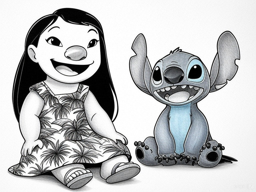 lilo e stitch para colorir