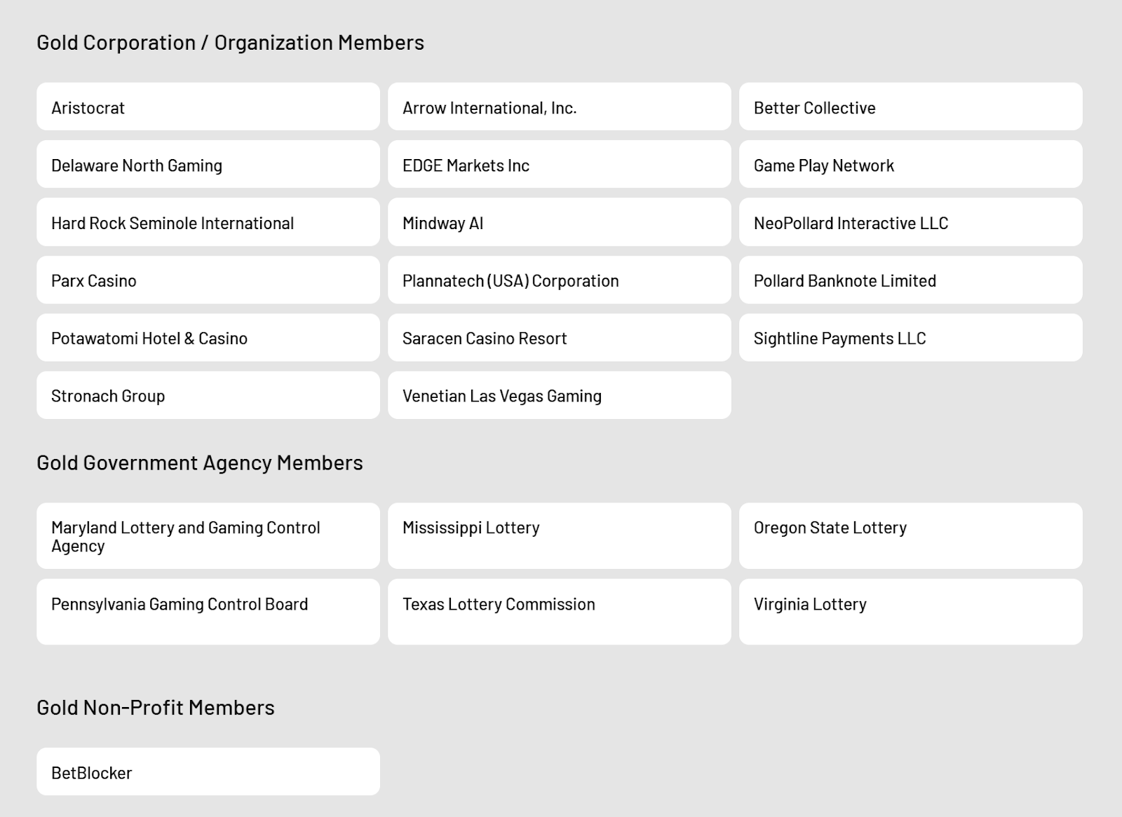 NCPG Organization Members