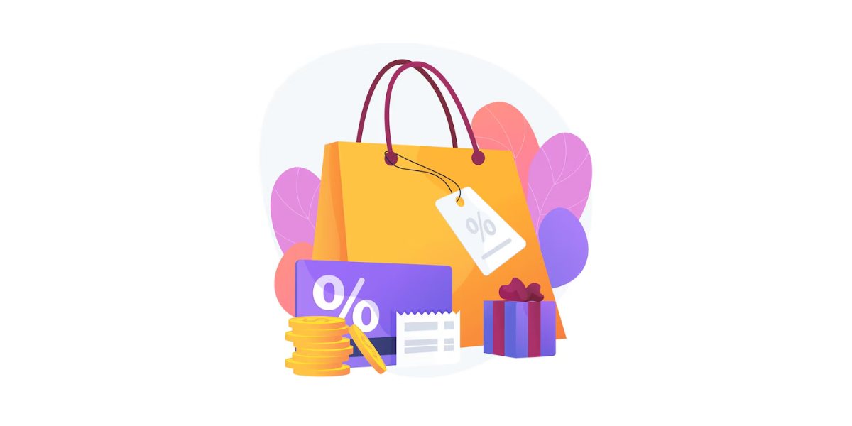 a giant shopping bag with other items nearby