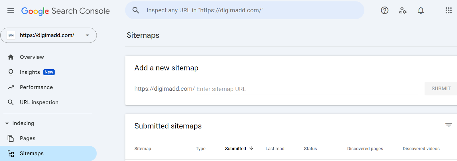 Google Search Console Sitemap