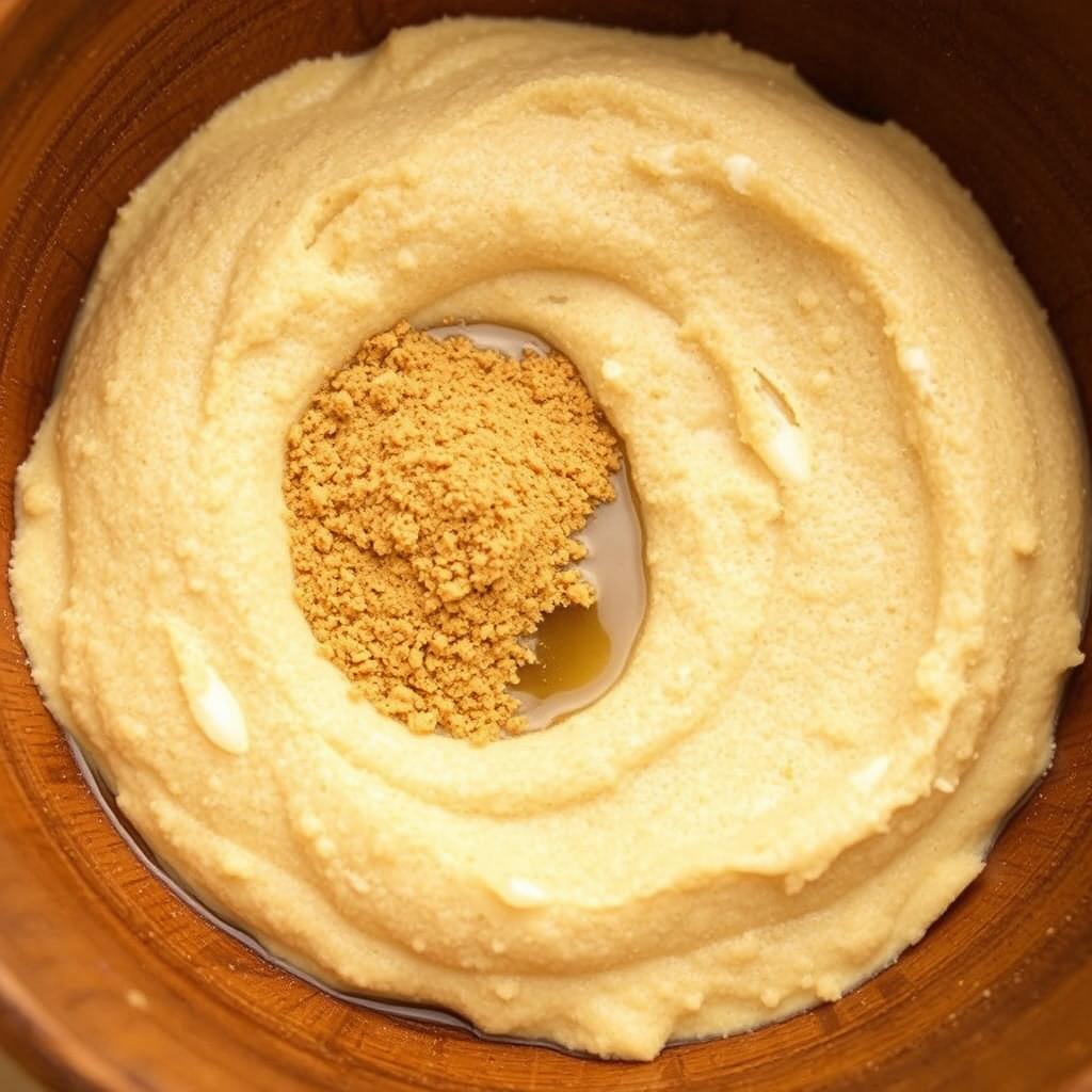 Bowl of sandalwood powder mixed with honey