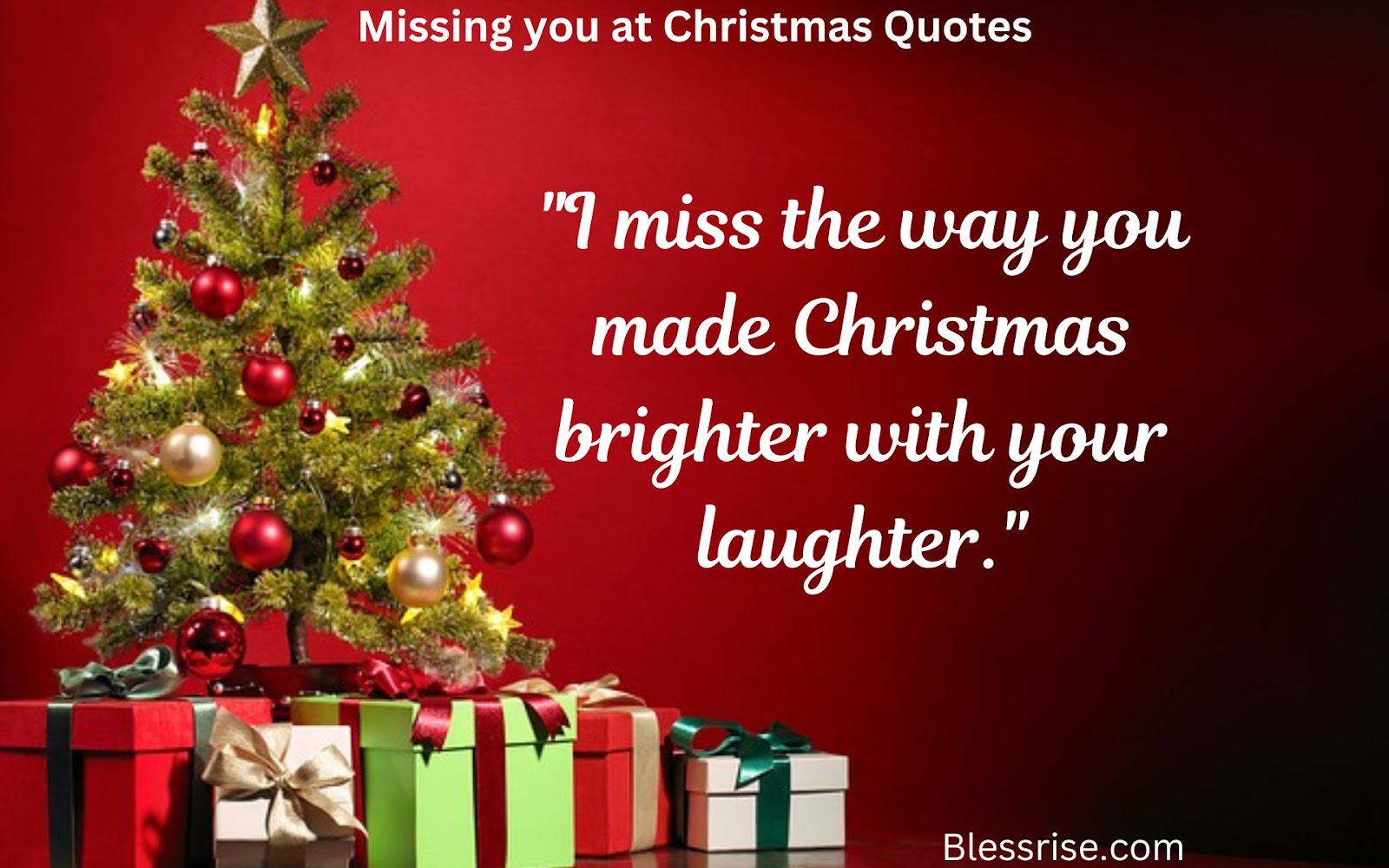 Missing someone at Christmas