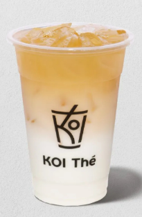 menu koi thé: hồng trà ceylon/lục tra latte