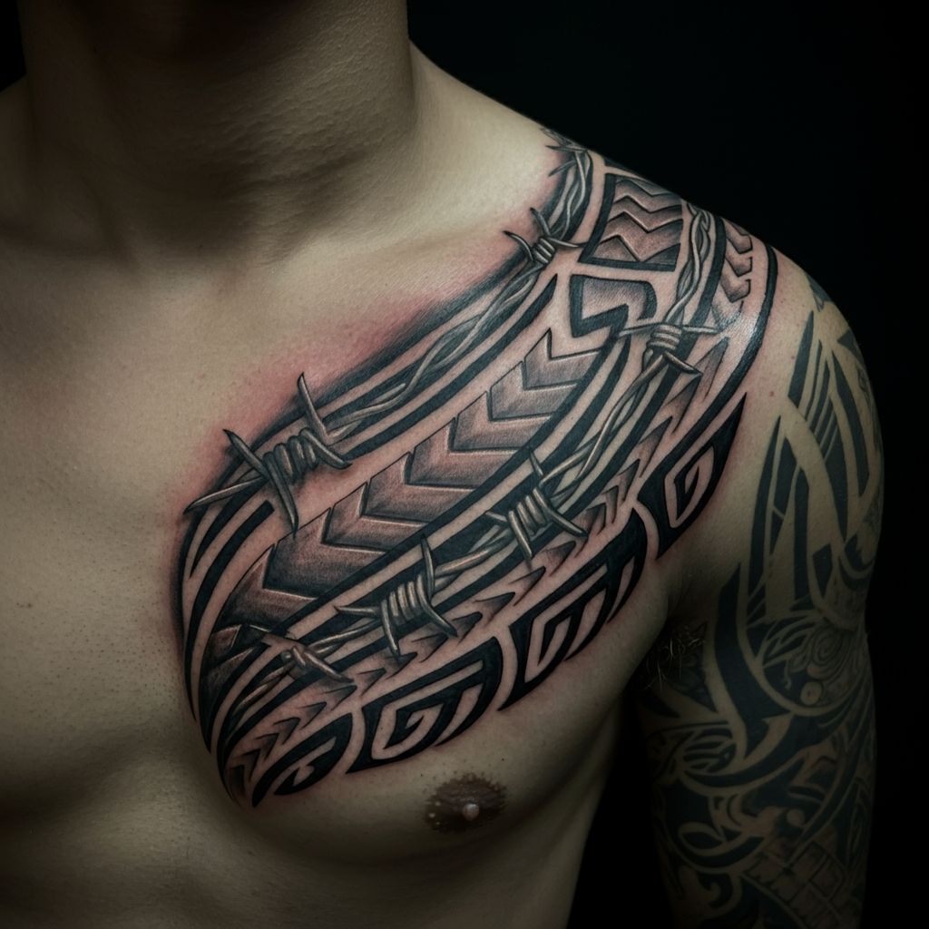 Tribal Barbed Wire Tattoo