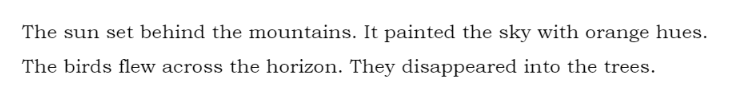 Monotonous sentence structure