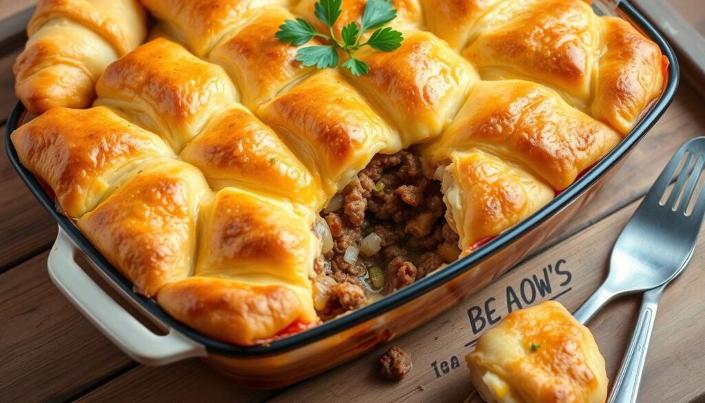 crescent roll ground beef casserole