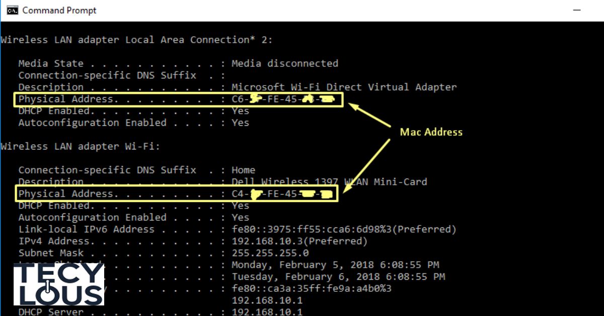 LG TV Mac Address